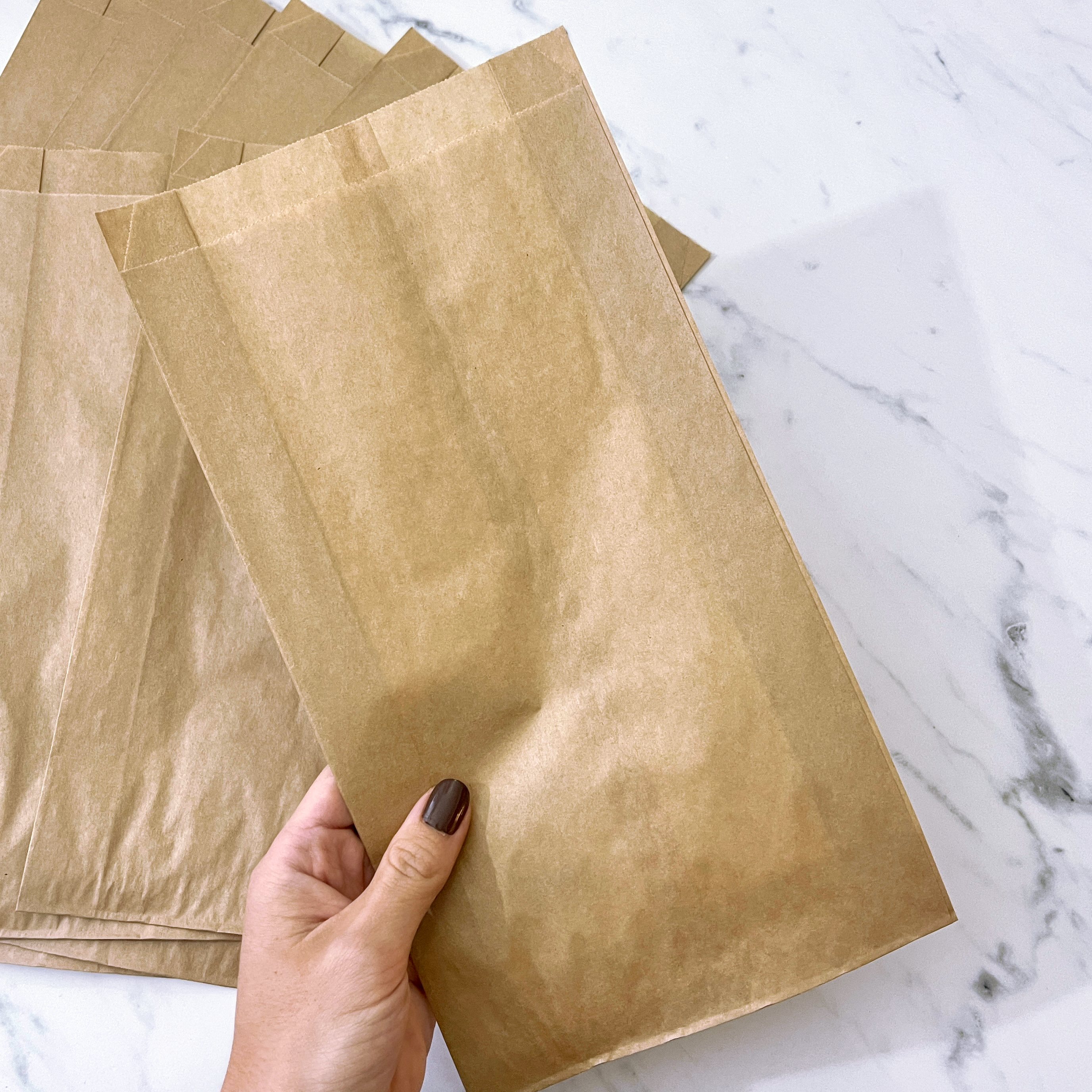 Papirposer - brun - 10 stk