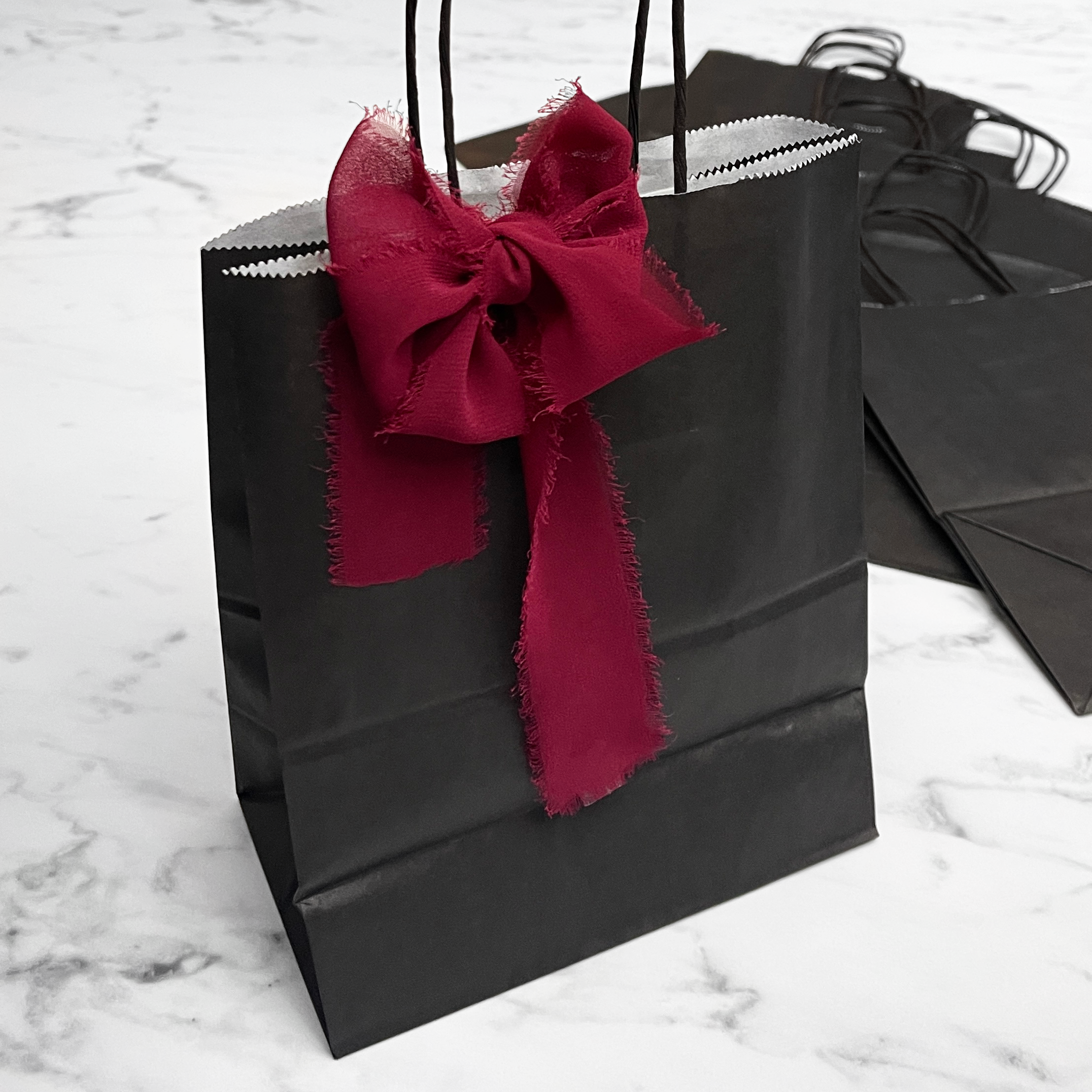 Papirposer - Sort m/hank - stk 5