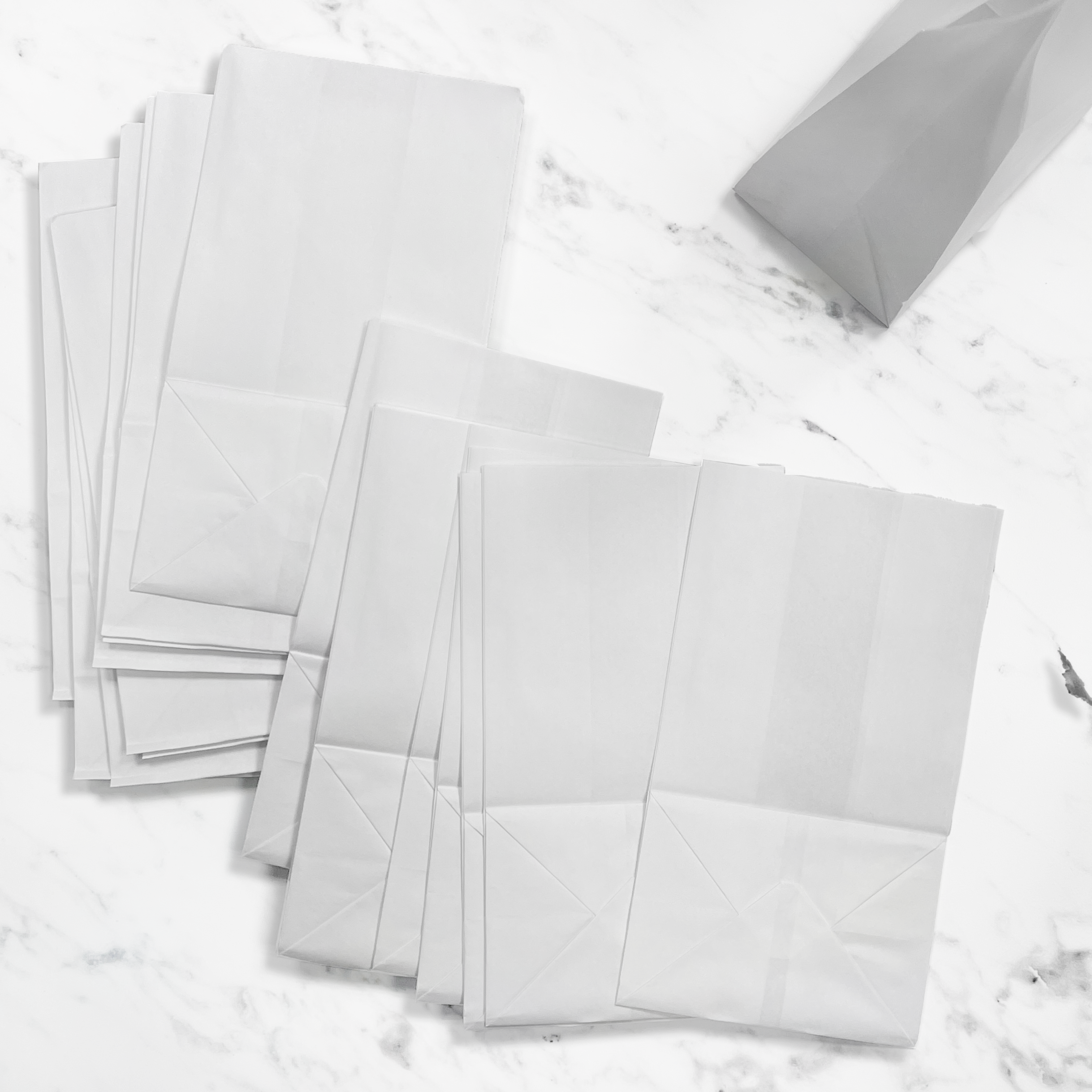 Papirposer - Hvit - 20 stk