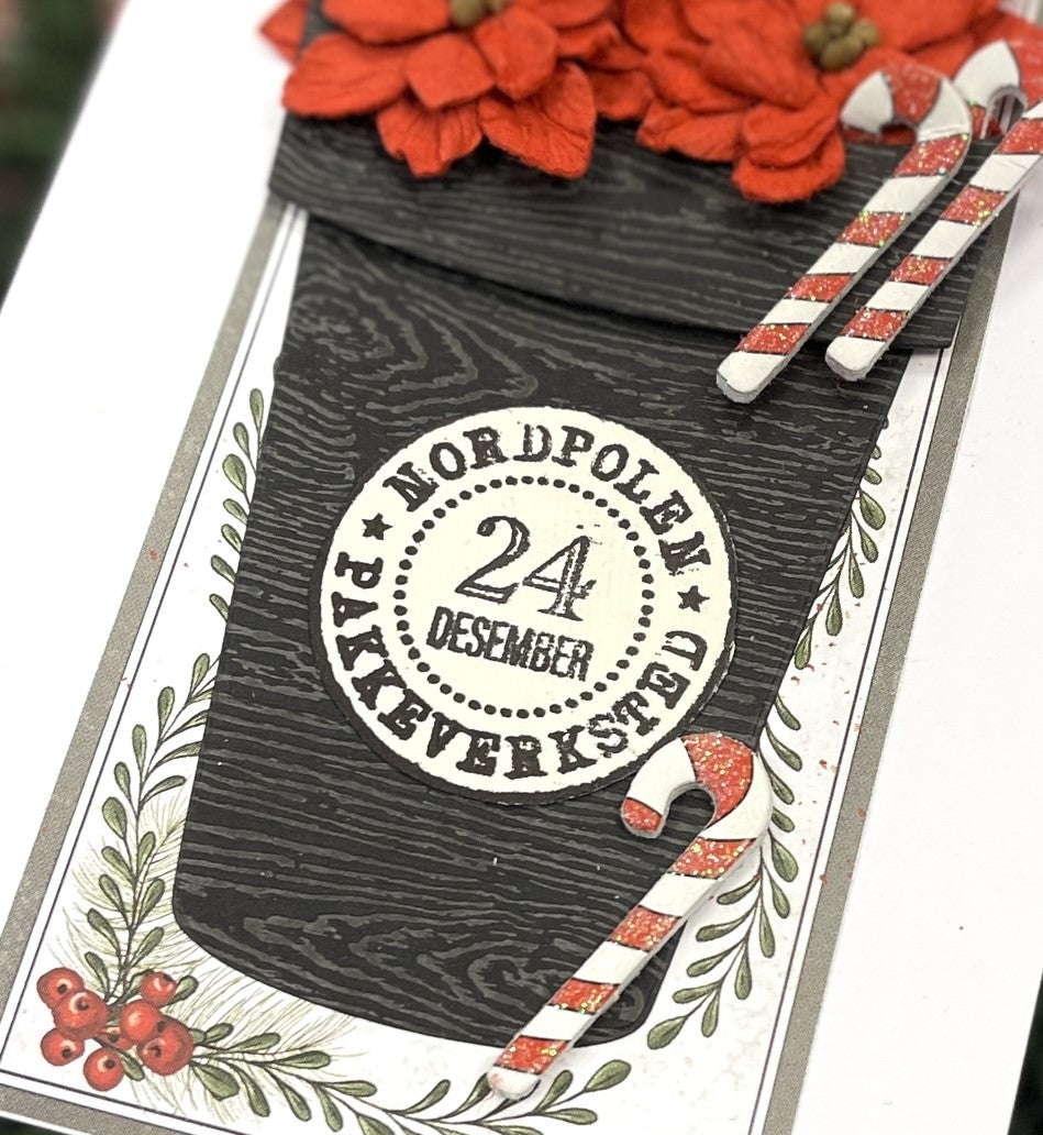 Little Birdie - Christmas Embelisment - Candy Cane