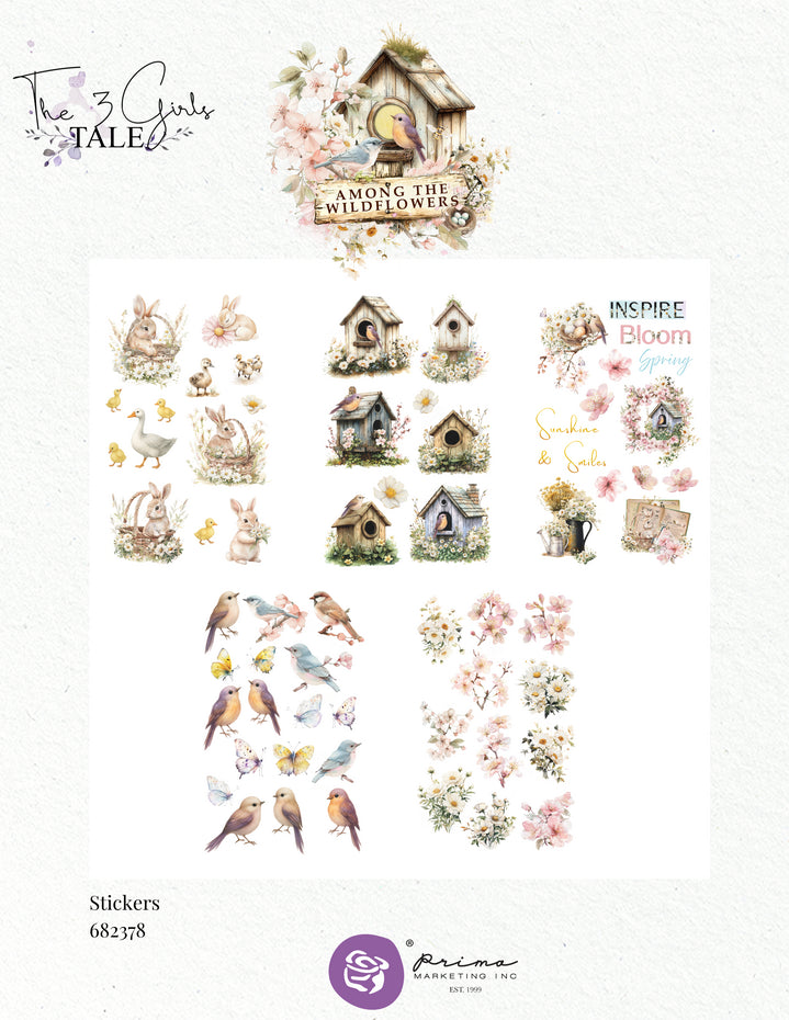 Prima - Among the wildflowers - Sticker sheets