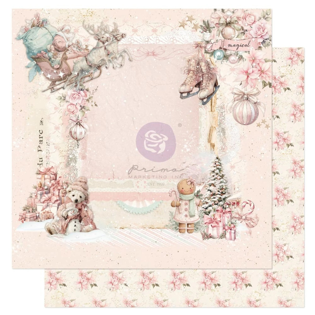 Prima - Christmas Blush - Paper Pad 12 x 12"