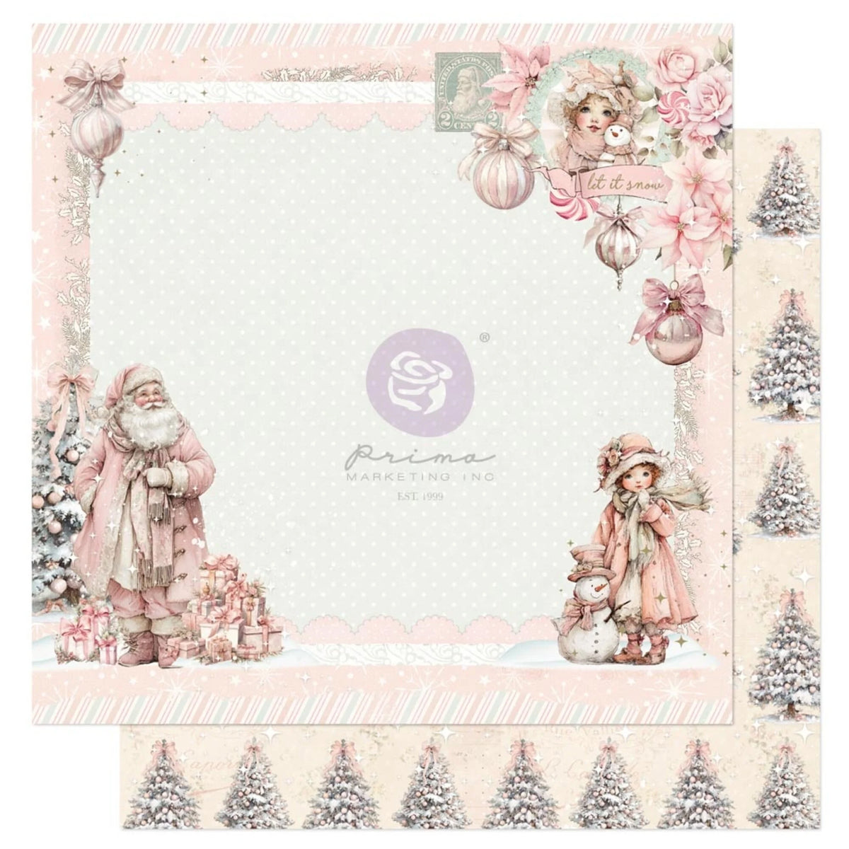Prima - Christmas Blush - Paper Pad 12 x 12"