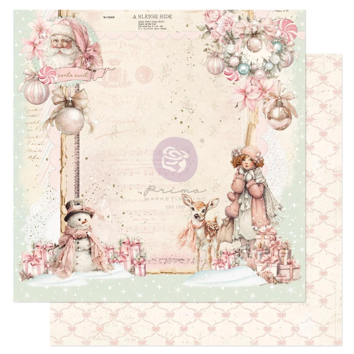 Prima - Christmas Blush - Paper Pad 12 x 12"
