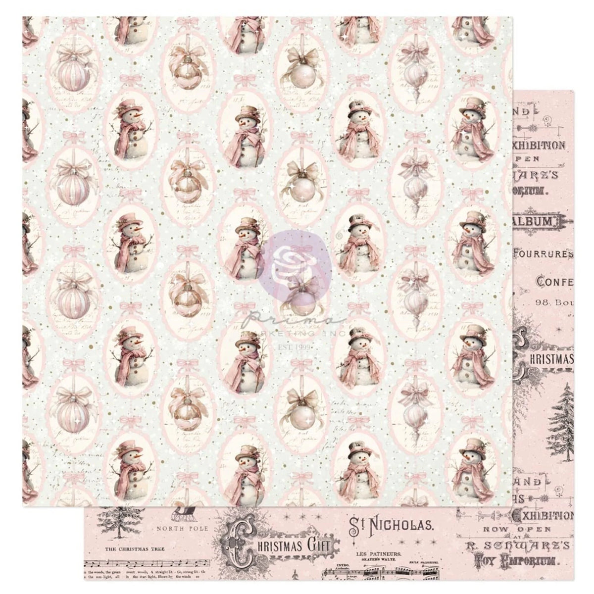 Prima - Christmas Blush - Paper Pad 12 x 12"