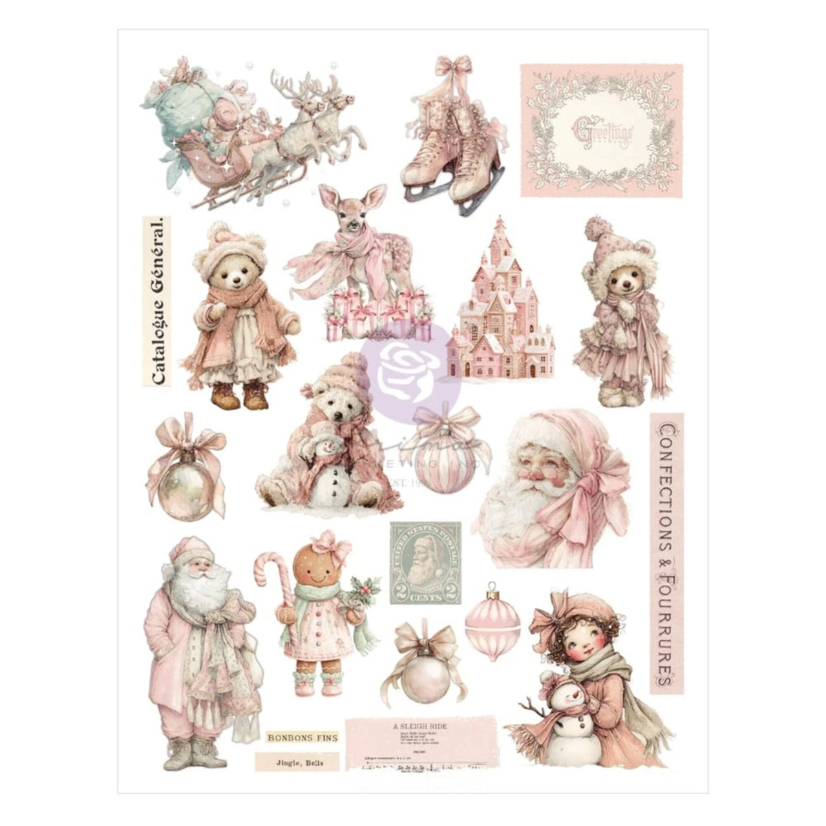 Prima Marketing - Christmas Blush 8,5x11" Transfer Sheet