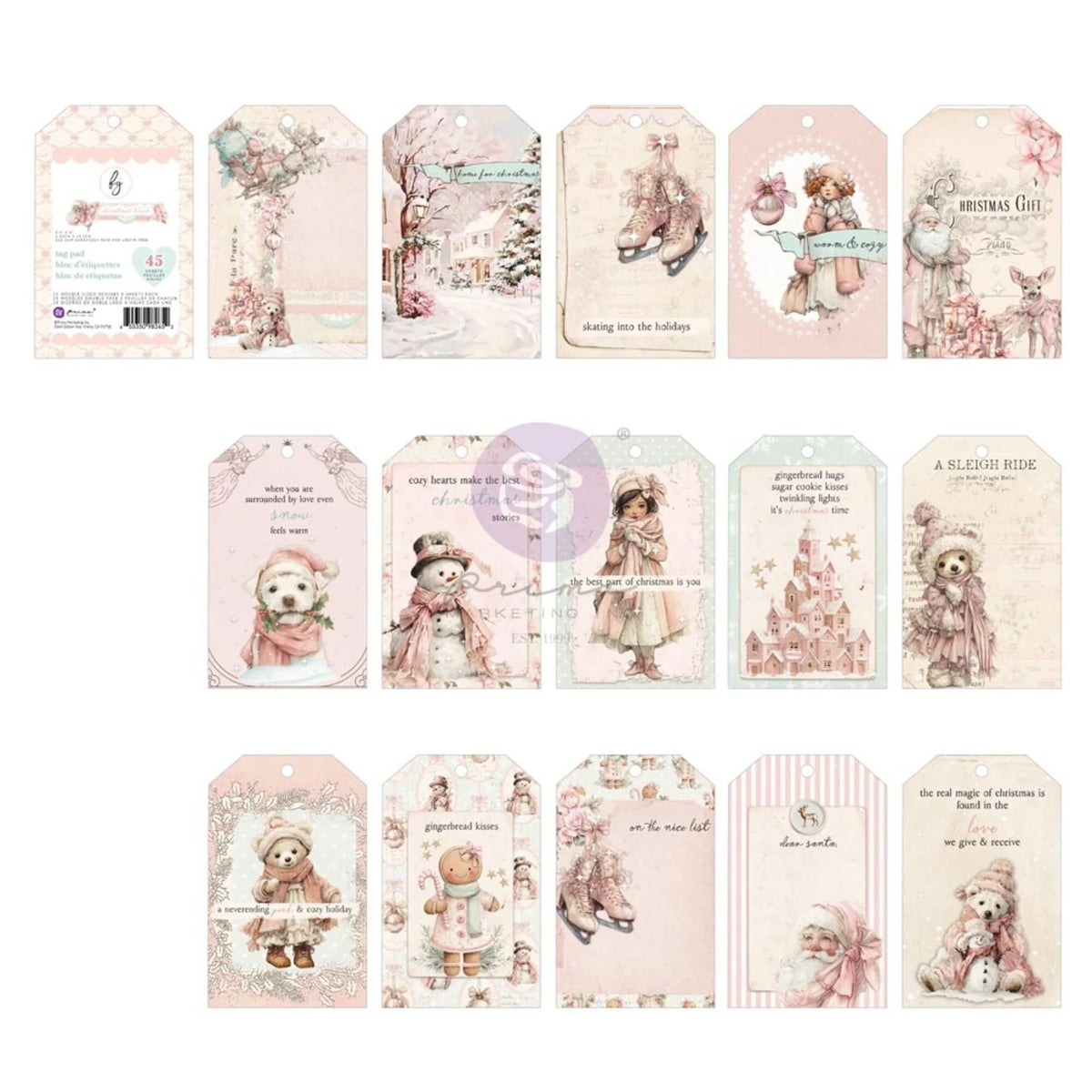 Prima - Christmas Blush - Tag Pad
