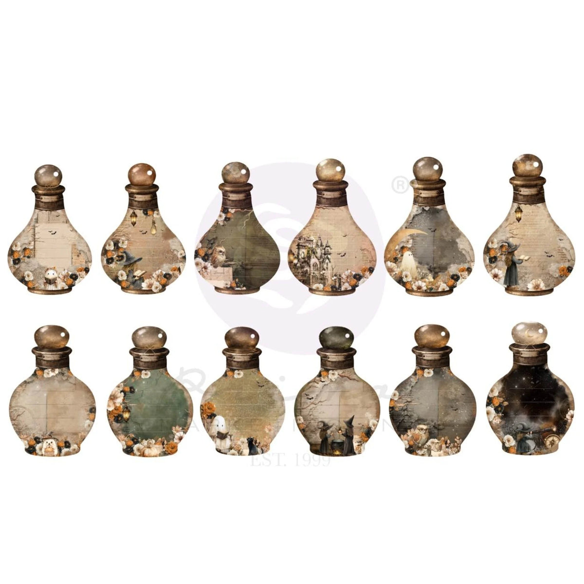 Prima Marketing - Made of Magic - Tag Pad - Potion Bottle