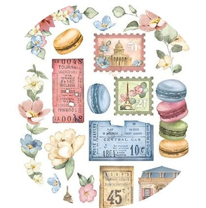 Stamperia - Rub Ons - Oh la la - Tour Eiffel