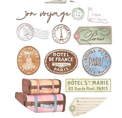 Stamperia - Rub Ons - Oh la la - Travel