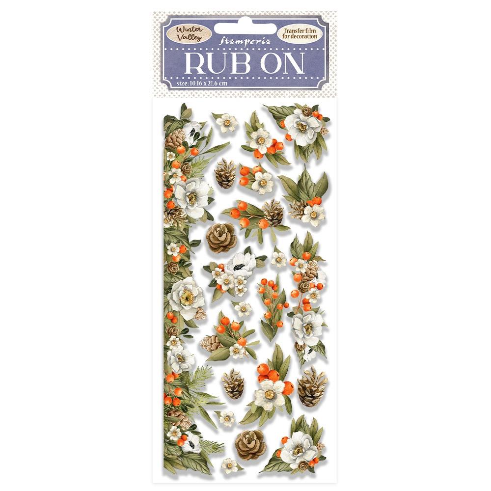 Stamperia - Rub Ons - Winter Valley - Pinecones