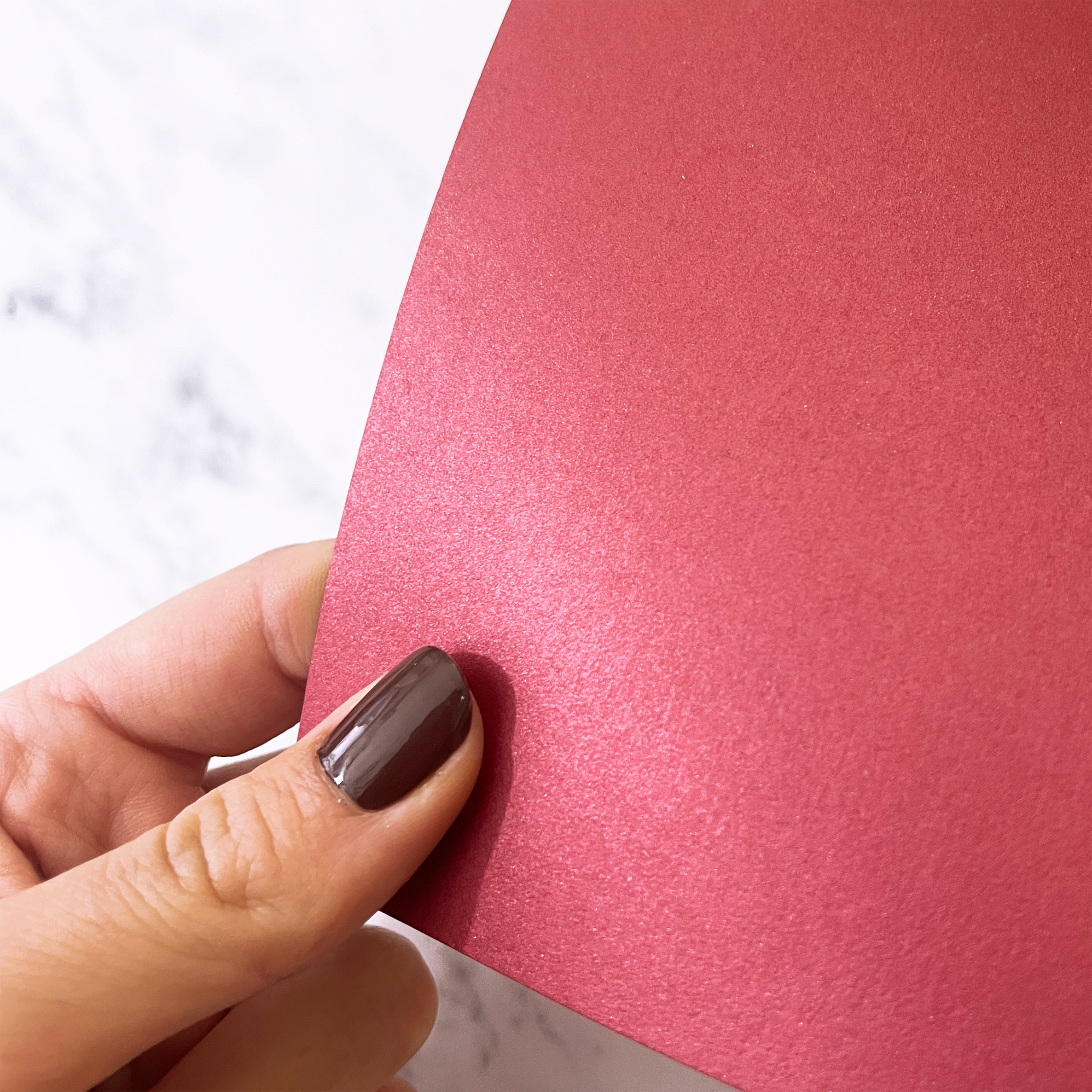 Bazzill - Smooth Metallic Cardstock - Red - A4