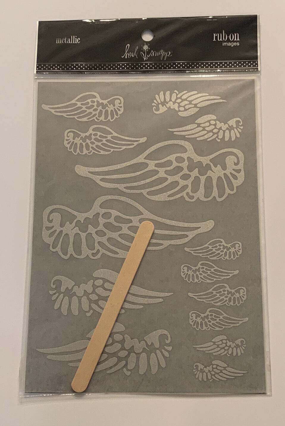 Heidi Swapp Metallic rubons wings silver