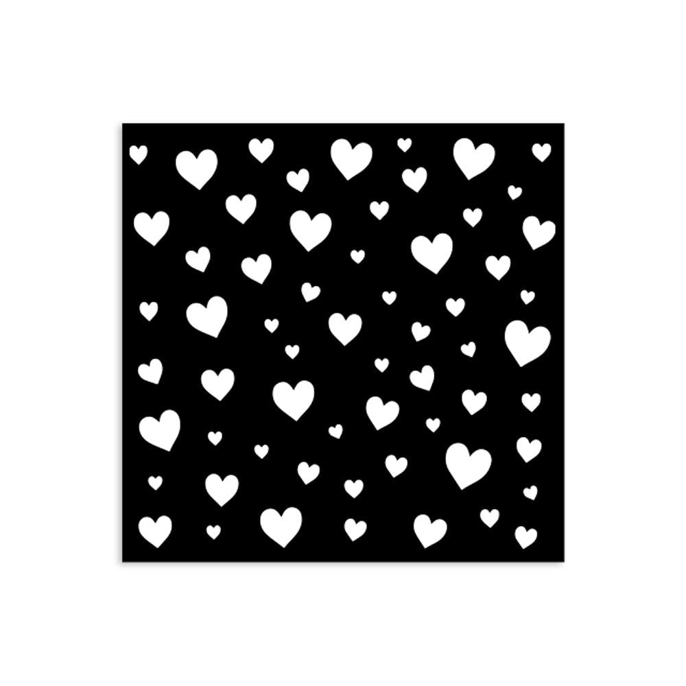 Stamperia - Timeless - Stencil - Hearts - 12cm