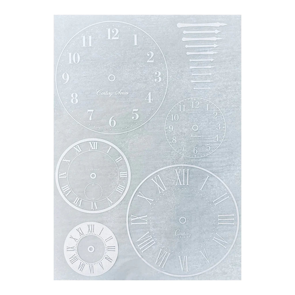 Heidi Swapp: Metallic rub-ons clock faces silver