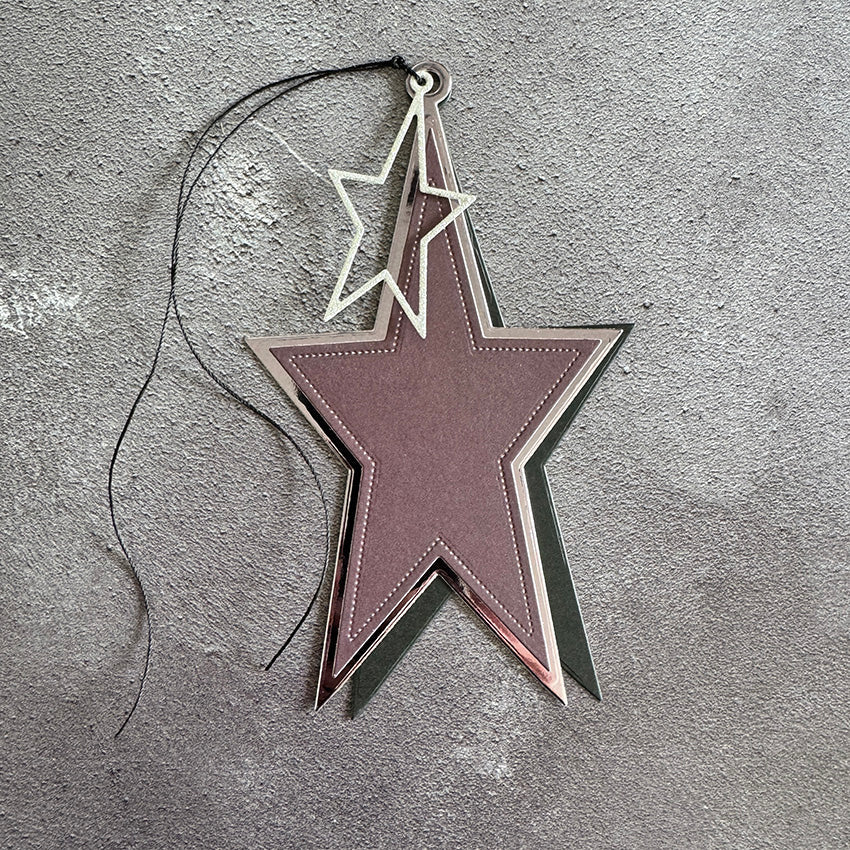 Simple and Basic - Dies -  Oblong Stars with tag
