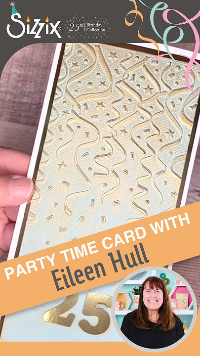 Sizzix - Multi-Level Textured Impressions Embossing Folder - Party Time by Eileen Hull