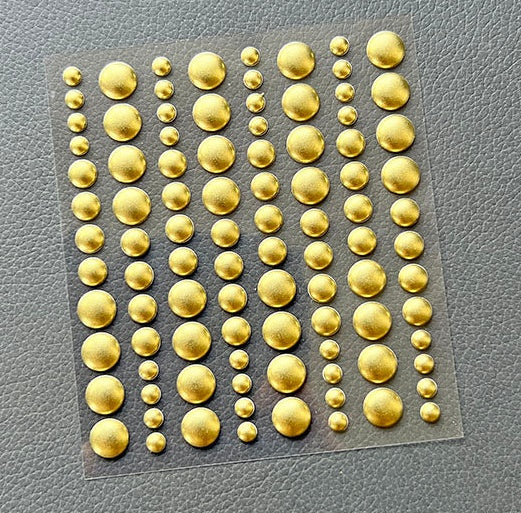 Simple and Basics - Enamel Dots - Metallic Pale gold Matt