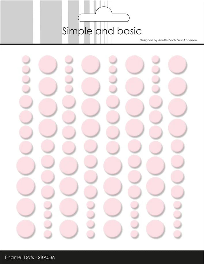 Simple and Basics - Enamel Dots - Light Pink