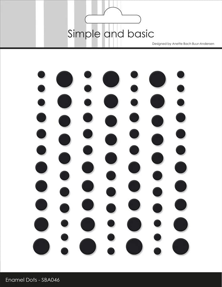 Simple and Basics - Matte Enamel Dots - Black