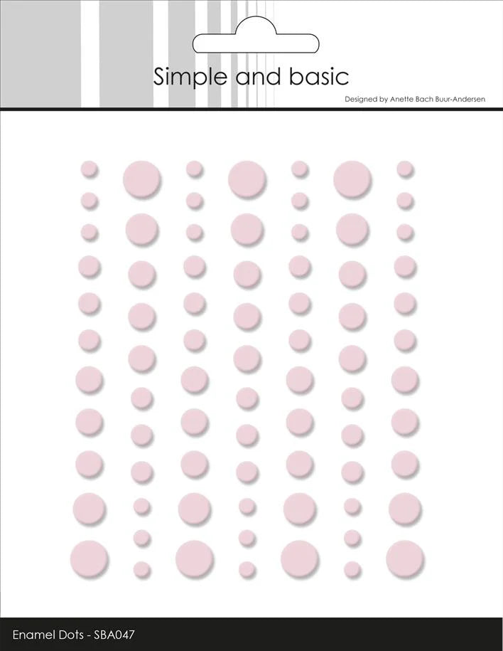 Simple and Basics - Matte Enamel Dots - Light Pink