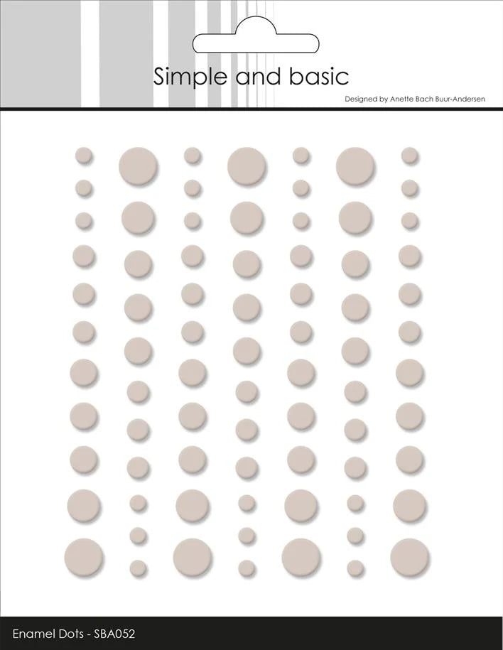 Simple and Basics - Matte Enamel Dots - Beige