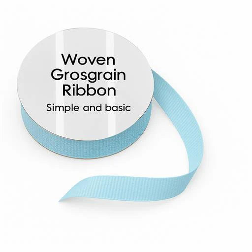 Simple and Basic -  Woven Grosgrain Ribbon  - Light Blue