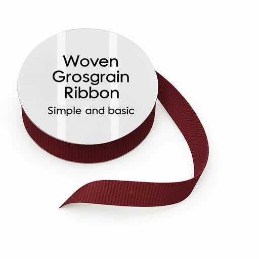 Simple and Basic -  Woven Grosgrain Ribbon  - Dark Red