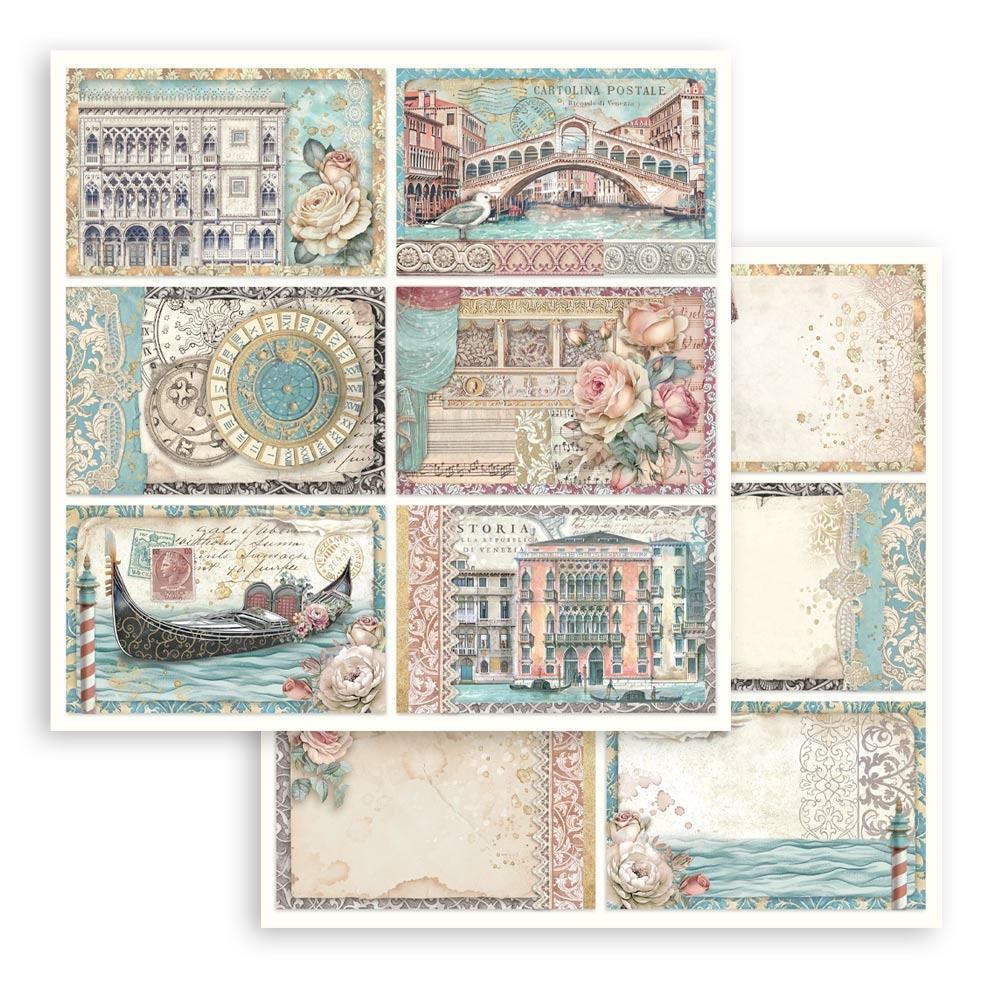 Stamperia  - Venice City of Art - 6 cards  -   12 x 12"