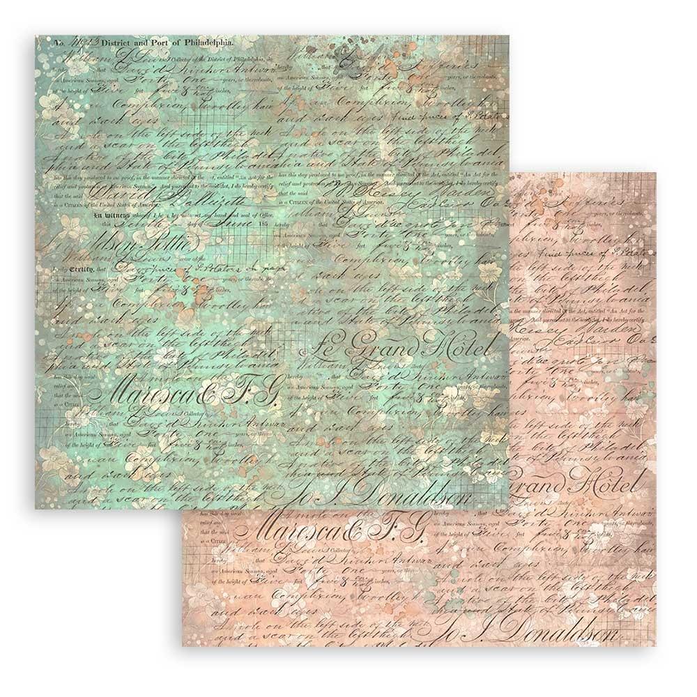 Stamperia - Brocante Antiques - Background selection  - Paper Pack - 12" x 12"