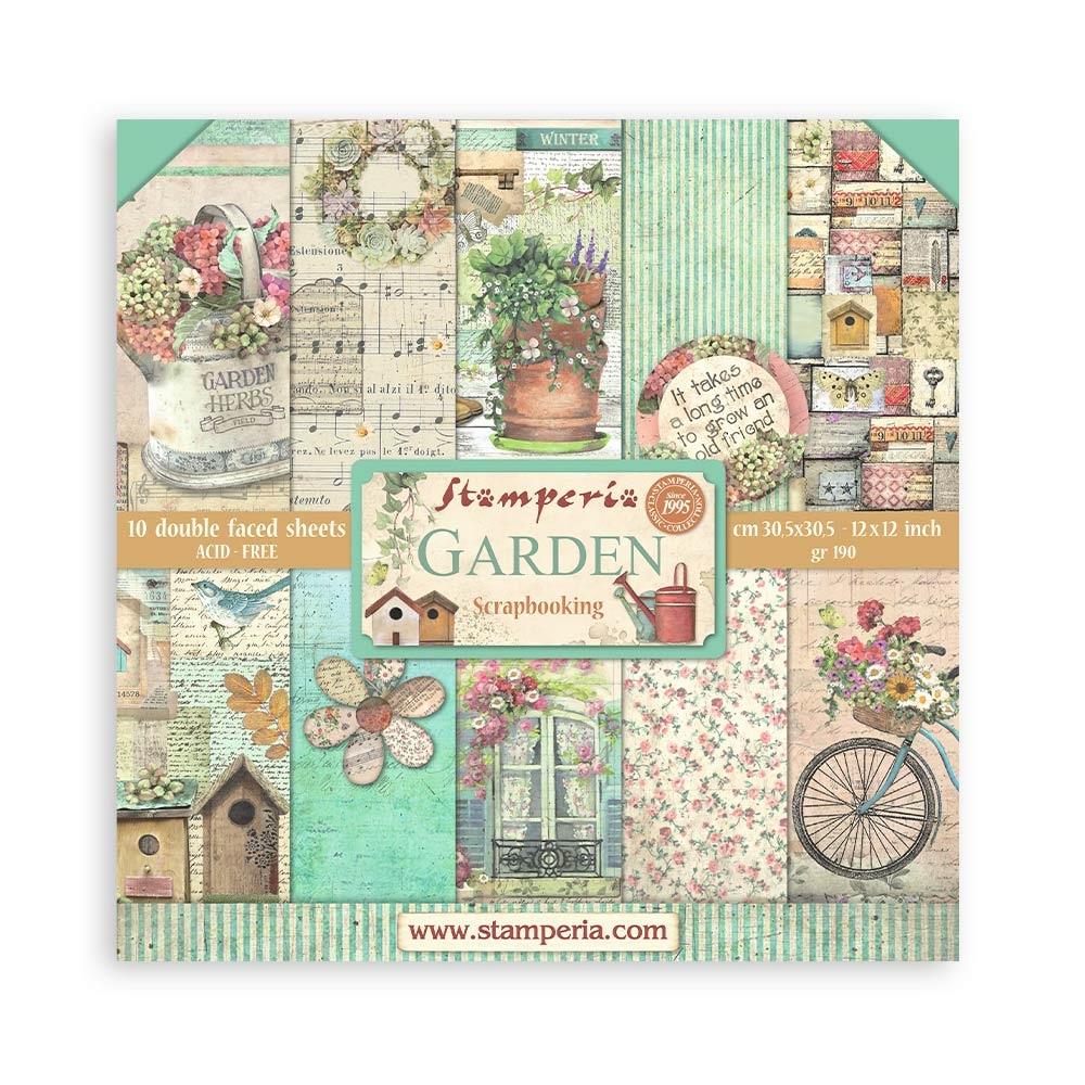 Stamperia  - Garden - Paper Pad  10 pk - 12 x 12"