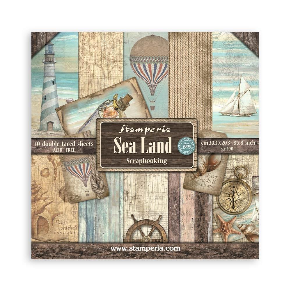 Stamperia - Sea Land - Paper Pad - 8 x 8"