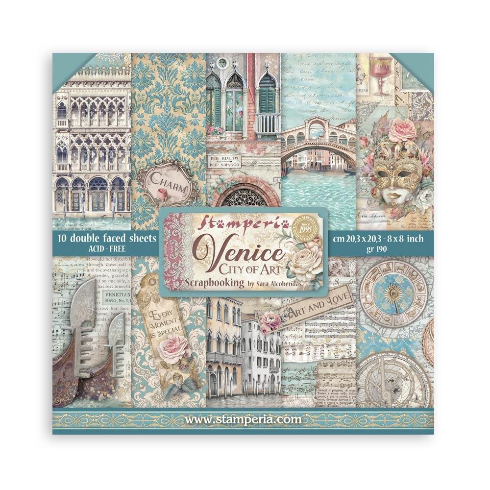 Stamperia - Venice City of Art - Paper Pad - 8 x 8" (10 sheets)