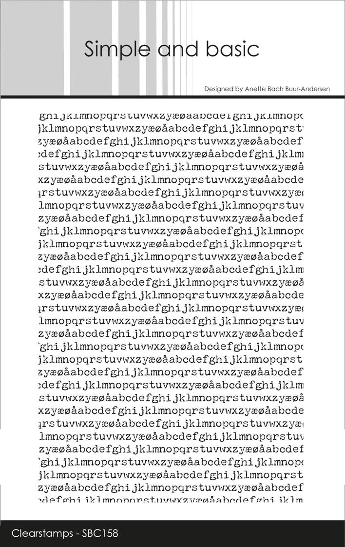 Simple and Basic - Clear Stamp - Alphabet Background