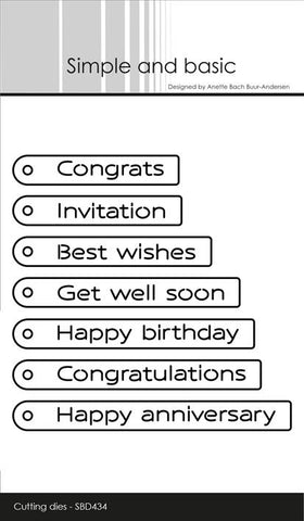 Simple and Basic - Dies - English tag texts