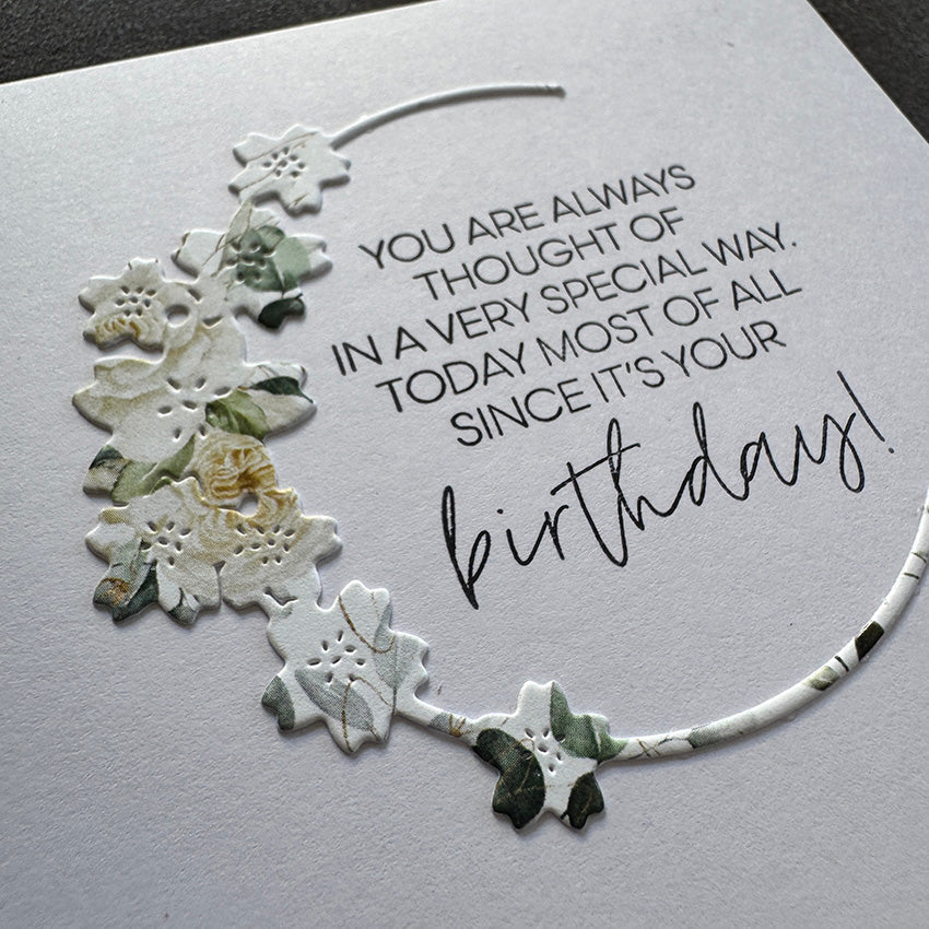 Simple and Basic - Dies - Flower wreath Halfcircle