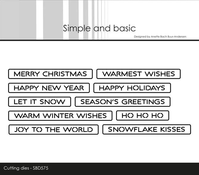 Simple and Basic - Dies - All in one - Merry Christmas plate