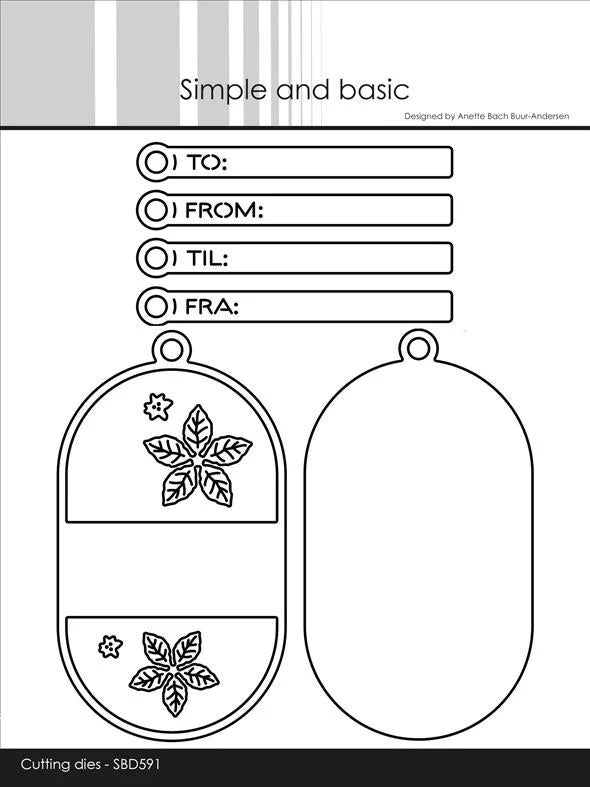 Simple and Basic - Dies - Decorative oval tags