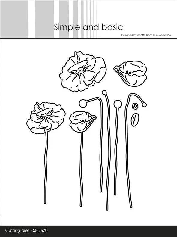 Simple and Basic - Dies - Poppies