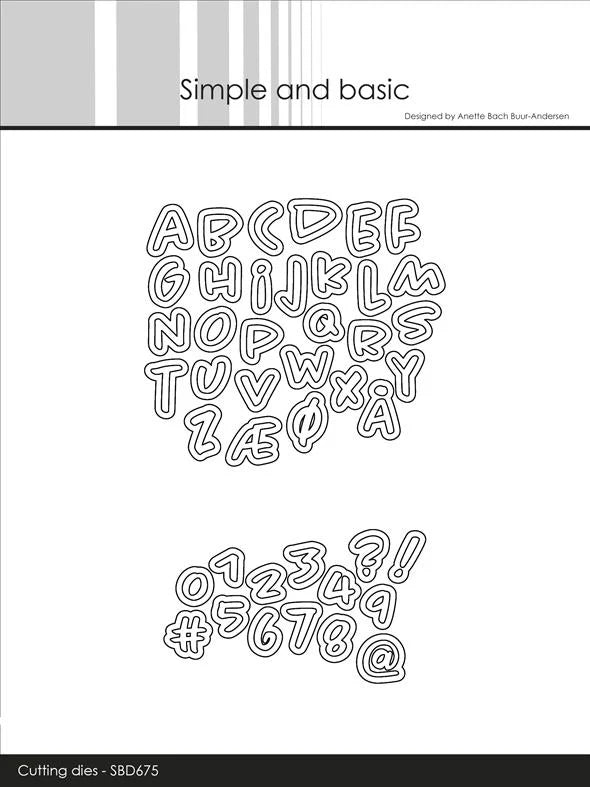 Simple and Basic - Dies - Alphabet and numbers - mini