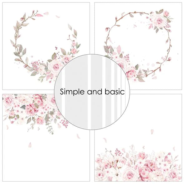 Simple and Basic - Silent Rose - Paper Pack    12 x 12"