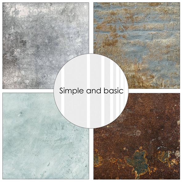 Simple and Basic - Stones and texture - Paper Pack    12 x 12"