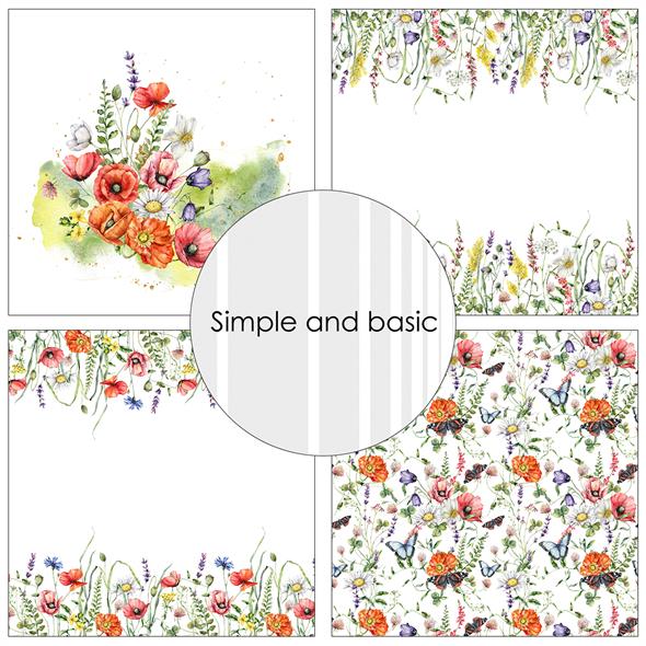 Simple and Basic - Summer Meadow - Paper Pack 12 x 12"