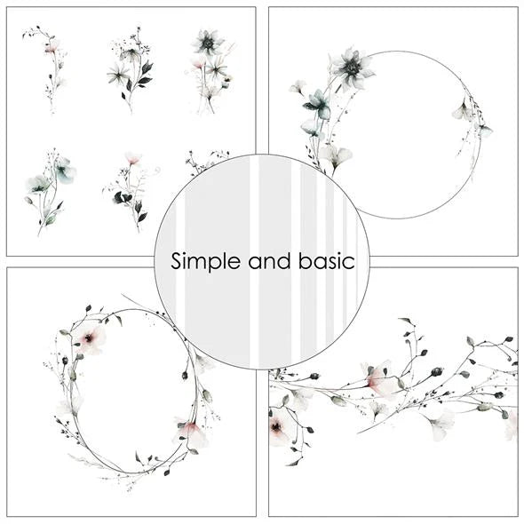 Simple and Basic - Grey Tranquility - Paper Pack 12 x 12"