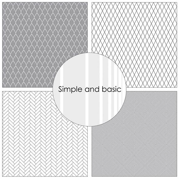 Simple and Basic Design Papers - Black Geometric Vol.2 12"x12"