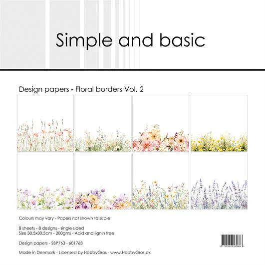 Simple and Basic Design Papers - Floral Borders Vol.2