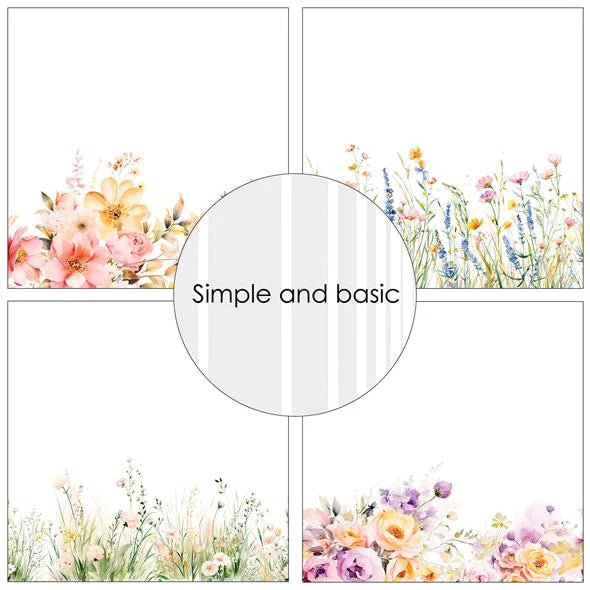 Simple and Basic Design Papers - Floral Borders Vol.2 - 6x6"
