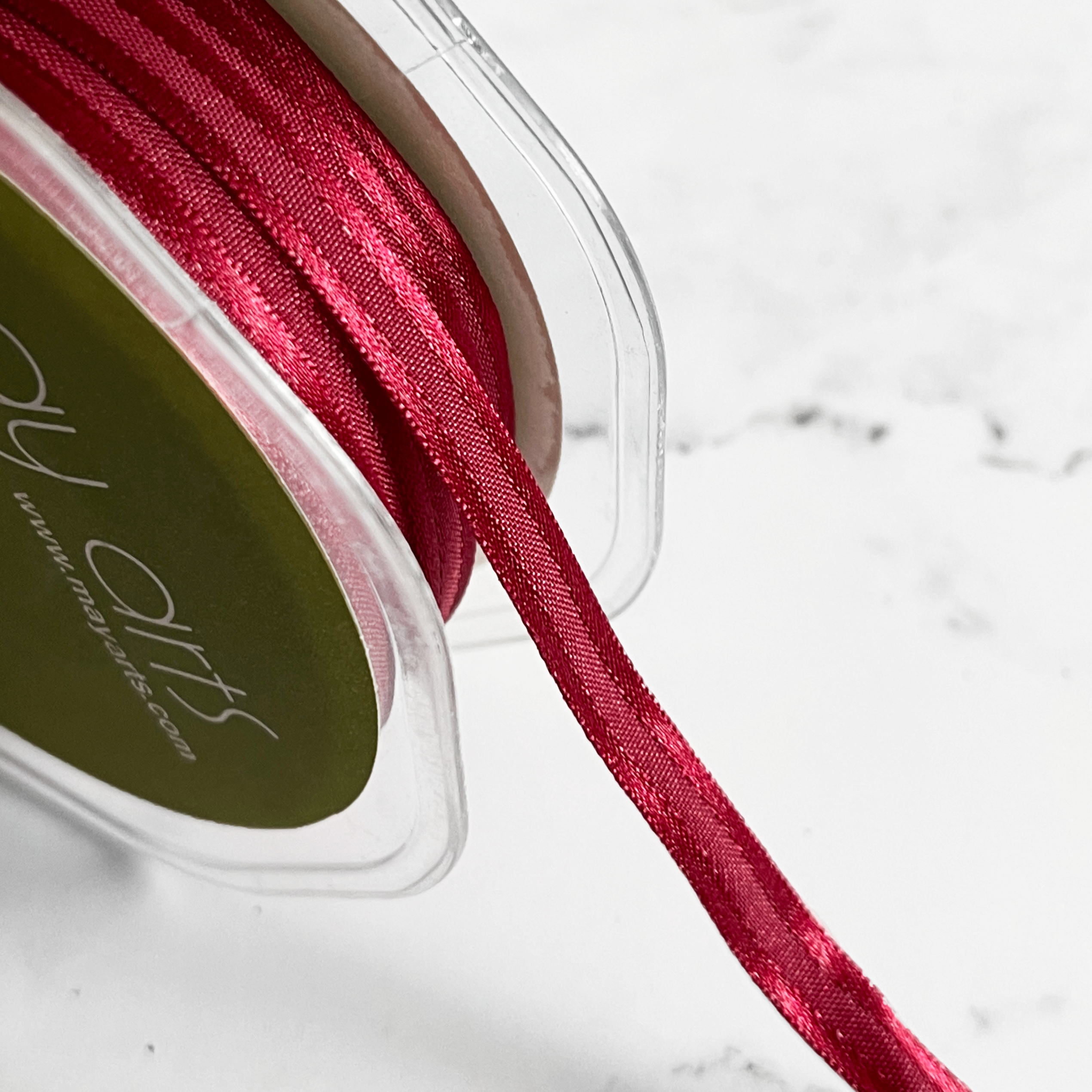 May Arts - Satin - Burgundy - Metervis