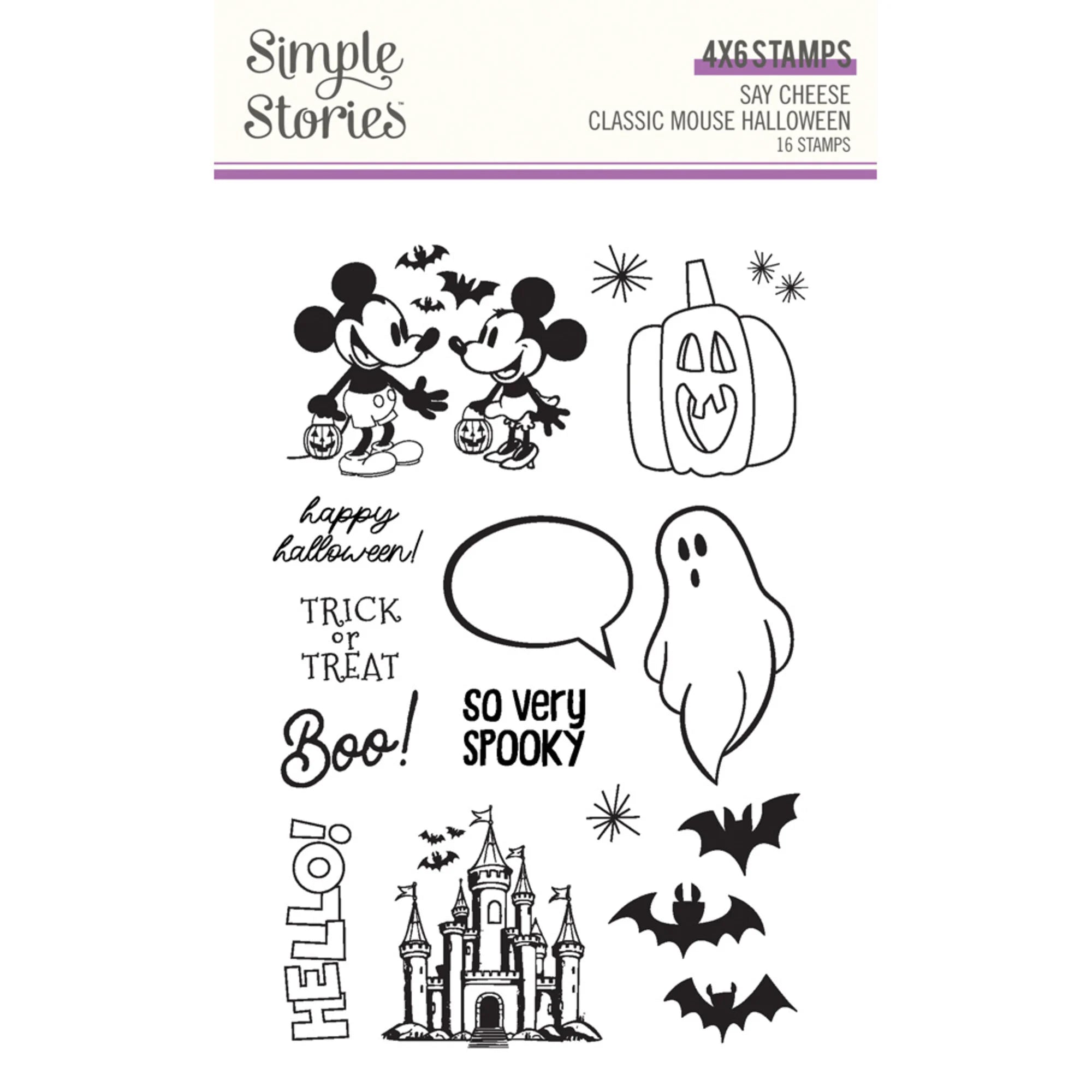 Simple Stories - Classic Mouse Halloween - Clear Stamps