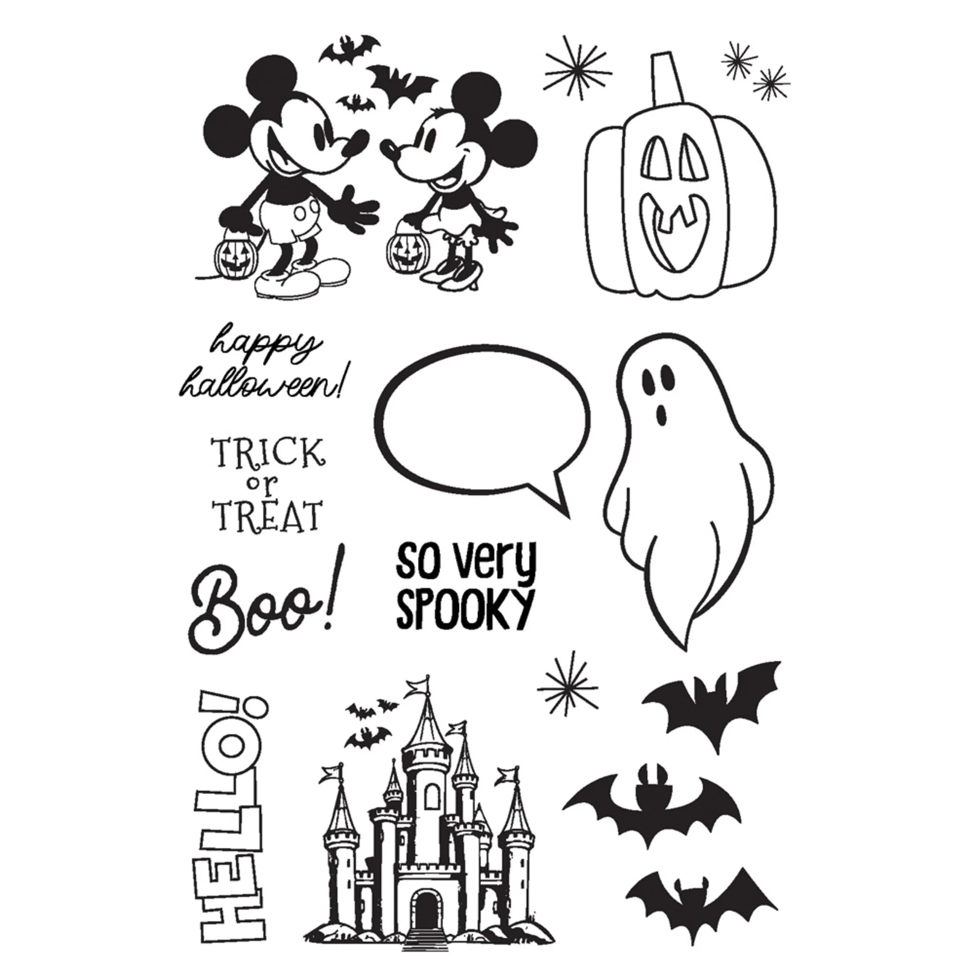 Simple Stories - Classic Mouse Halloween - Clear Stamps
